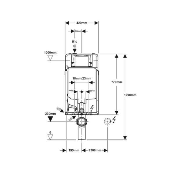 Cassetta GEBERIT COMBIFIX Sigma8 ad incasso