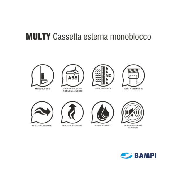 Cassetta WC BAMPI MULTY esterna monoblocco