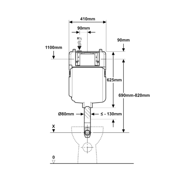 Cassetta incasso GEBERIT Sigma8