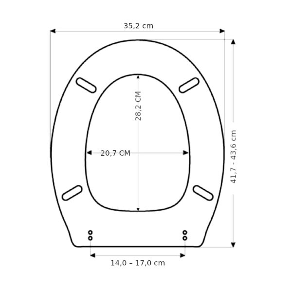 Coprivaso WC universale S12 Spa in EcoPlast bianco