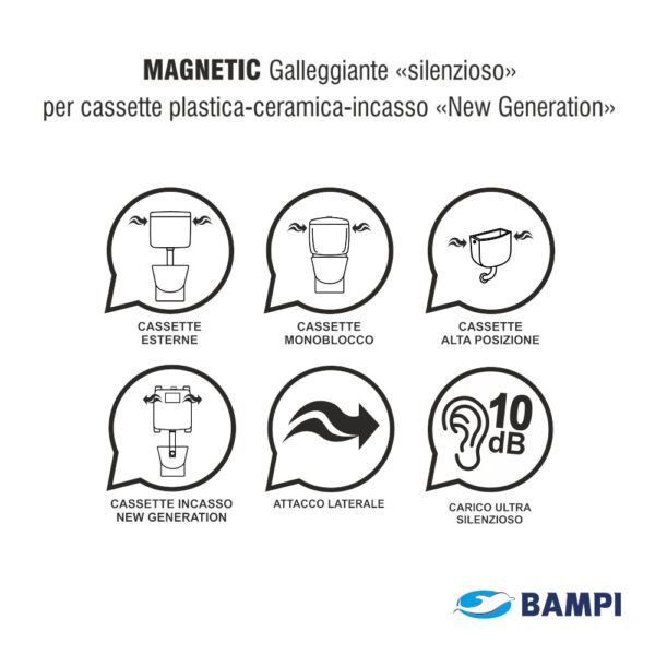 Galleggiante per cassetta WC Bampi Magnetic Universale