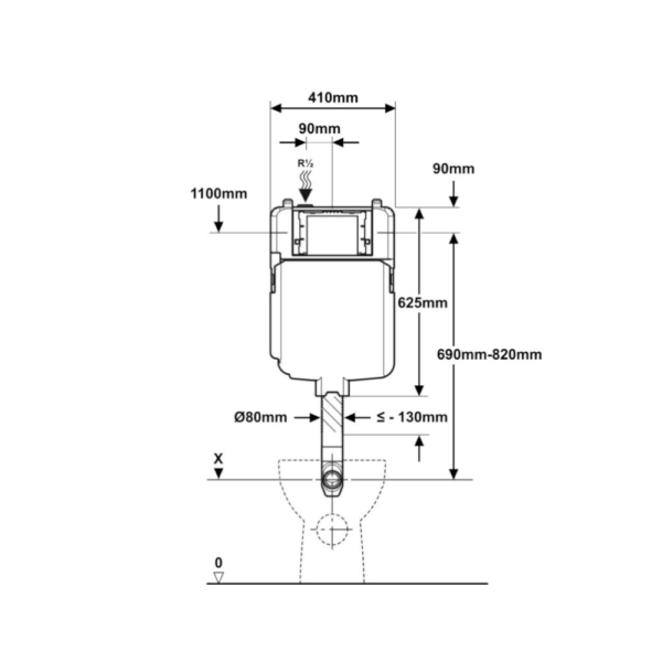 Kit cassetta GEBERIT Sigma8