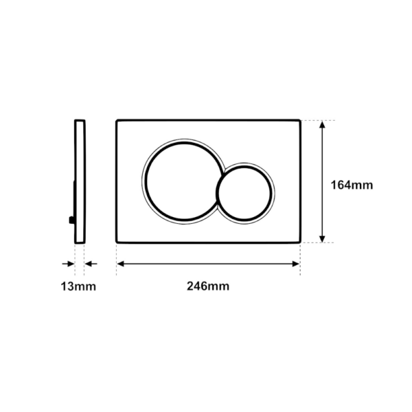 Placca GEBERIT Sigma 01 doppio pulsante