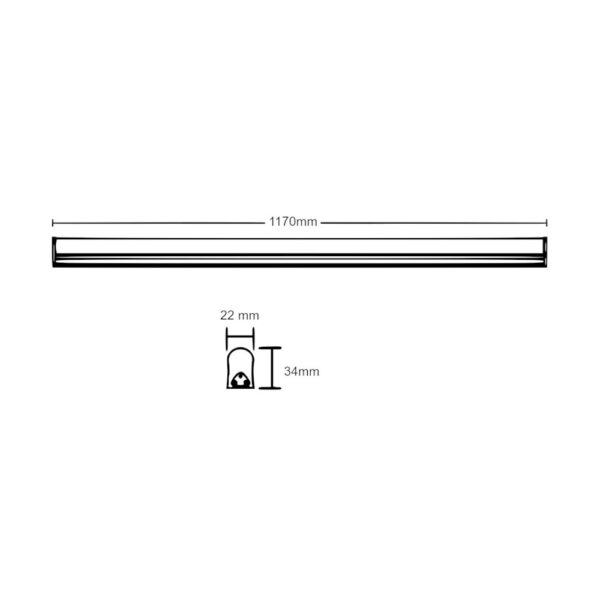 Plafoniera barra LED T5 19W 1170mm on – off