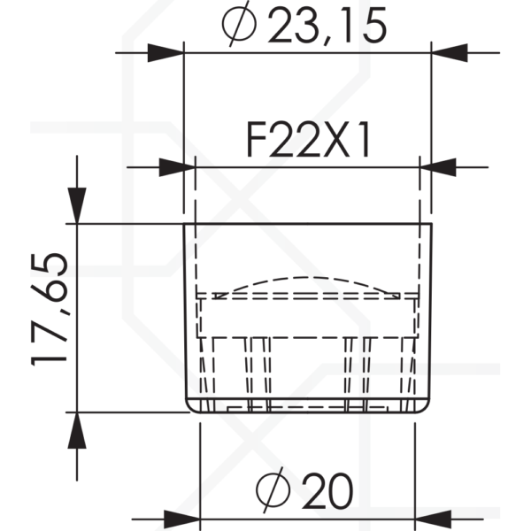 Aeratore snodato F 22×1″