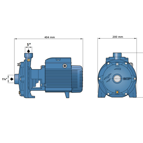 Elettropompa 2CPm 25/130 1HP centrifuga bigirante