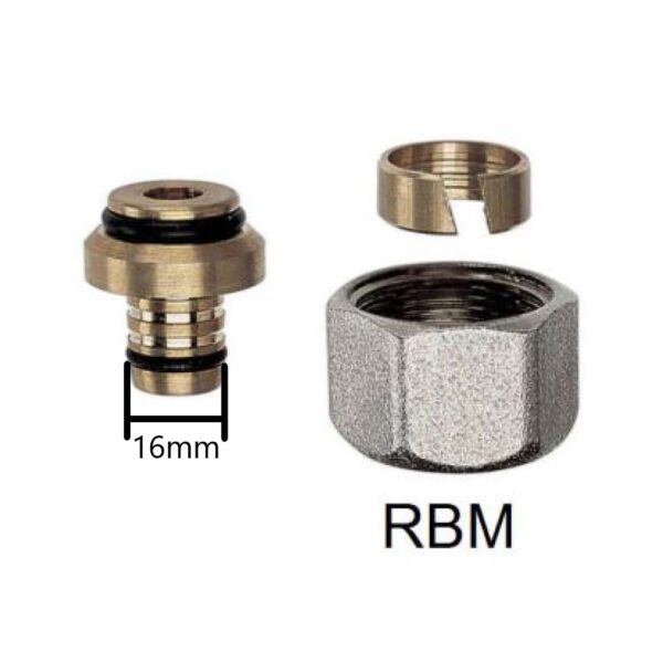 Raccordo a stringere per tubo multistrato Ø16x2mm RBM