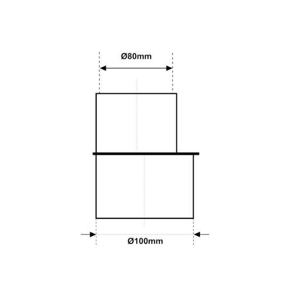 Aumento MF Ø 80mm – Ø 100mm Pvc Arancio