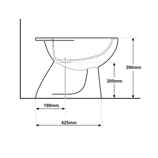 Bidet a Pavimento GEBERIT Colibrì monoforo2 Bianco