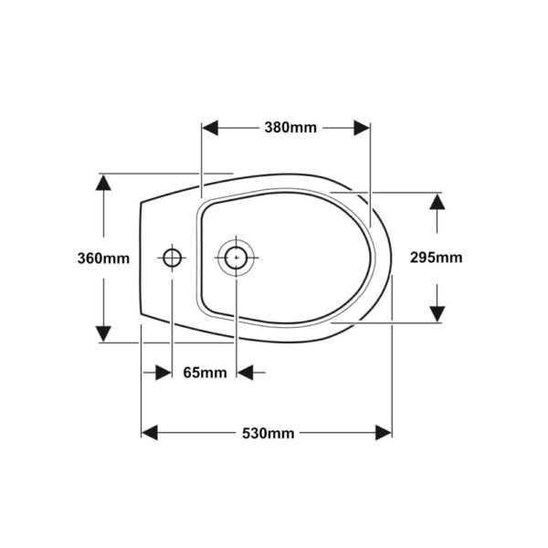 Bidet sospeso Monoforo GEBERIT Colibrì 2 Bianco