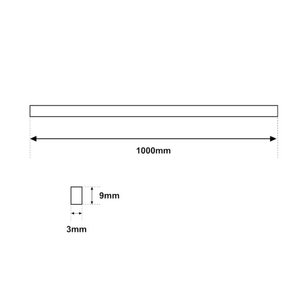 Bordino in PVC Bianco da saldare 1000mm