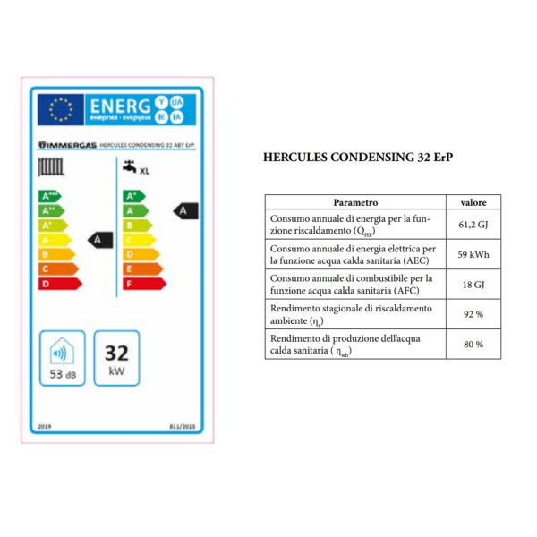 Caldaia Condensazione Hercules ERP32 IMMERGAS