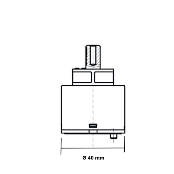 Cartuccia per miscelatore Ø 40 mm