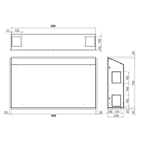 Cassa da incasso Breeze IBR3-4 ventilconvettori CRC Sabiana