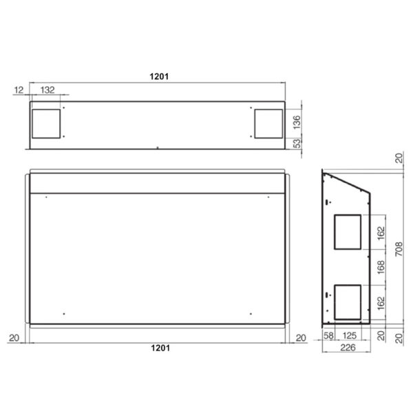 Cassa da incasso Breeze IBR5-6 ventilconvettori CRC Sabiana