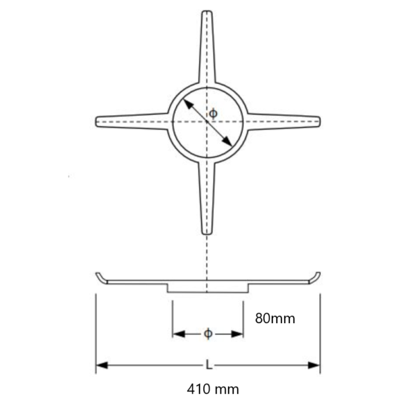 Collare distanziatore flessibile Ø80