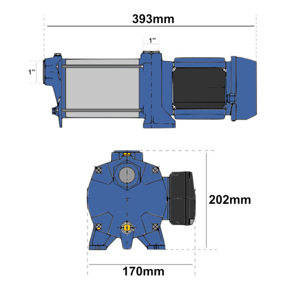 Elettropompa  EBARA Compact AM/8 IE2- 0,80 HP Silenziosa