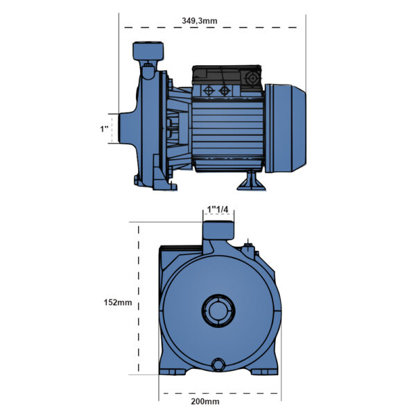 Elettropompa centrifuga EBARA CMA 150M IE2 1,5 Hp