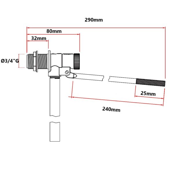 Galleggiante Ø 3/4″ Sicilia silenziato