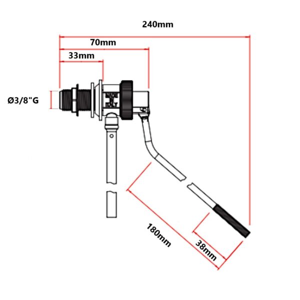 Galleggiante Ø 3/8″ per cassetta Wc