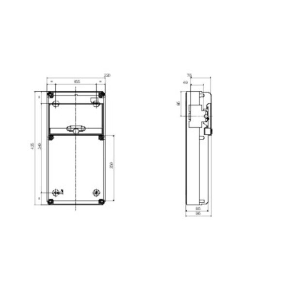 Gewiss quadro da parete 2+2 flange GW68003N