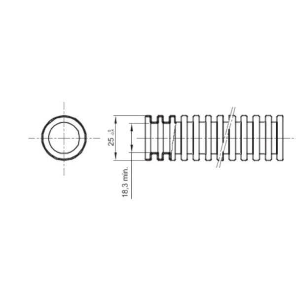 Gewiss tubo corrugato 25MM azzurro DX15425R