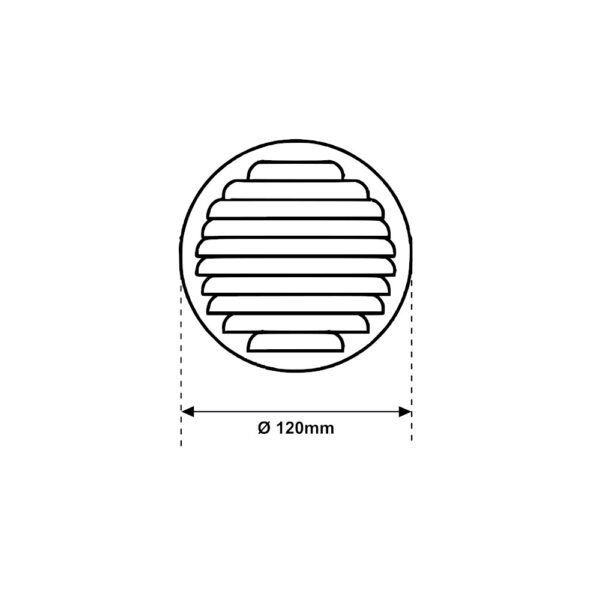 Griglia Di Aerazione In ABS Bianca Ø 100mm Incasso