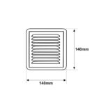 Griglia Di Aerazione In Rame Quadra 140mm x 140mm - D'Alessandris