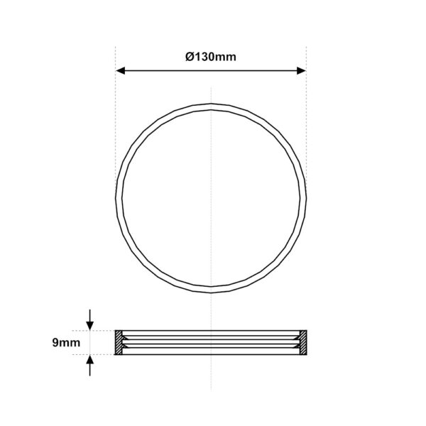 Guarnizione per giunti INOX tenuta stagna Ø 130mm