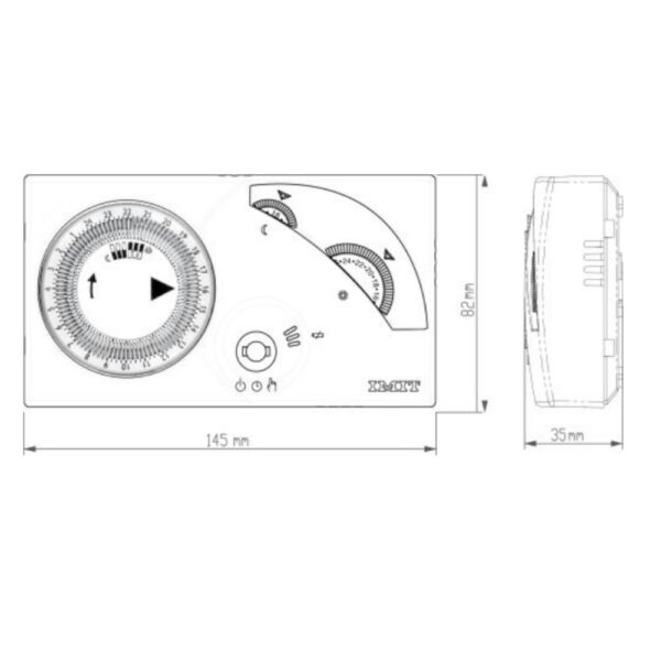 Imit Termostato ambiente Chronomix-S da parete 578180