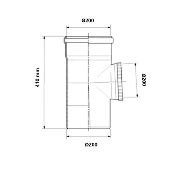 Ispezione MF Con Tappo A Vite Ø200 Con Guarnizione PVC