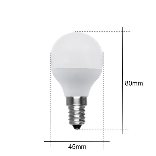 Lampada led E14 7W a sfera bianco naturale