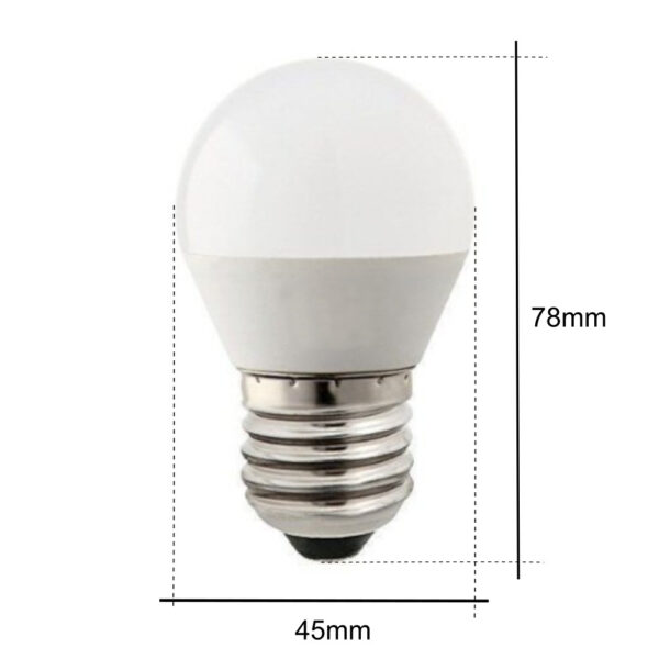 Lampadina LED E27 7W a sfera bianco freddo