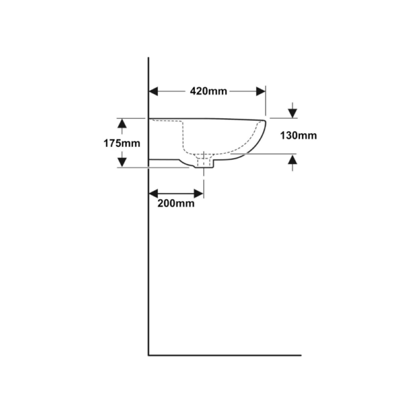 Lavabo GEBERIT Colibrì Bianco 550mm