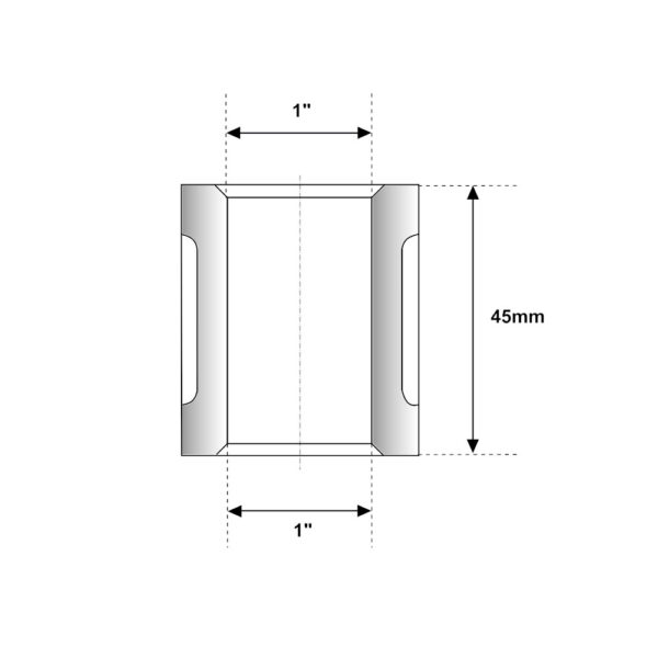 Manicotto FF 1″ – 45mm in ghisa