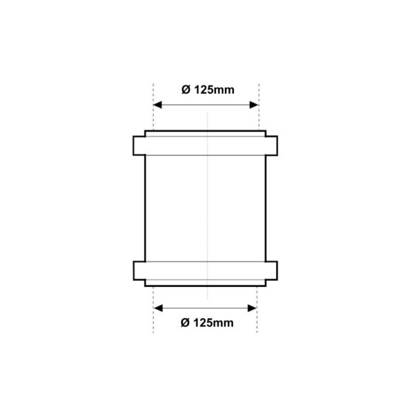 Manicotto FF Ø 125mm Con Guarnizione PVC