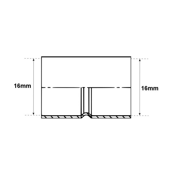 Manicotto a saldare per tubo in rame FF 16-16mm