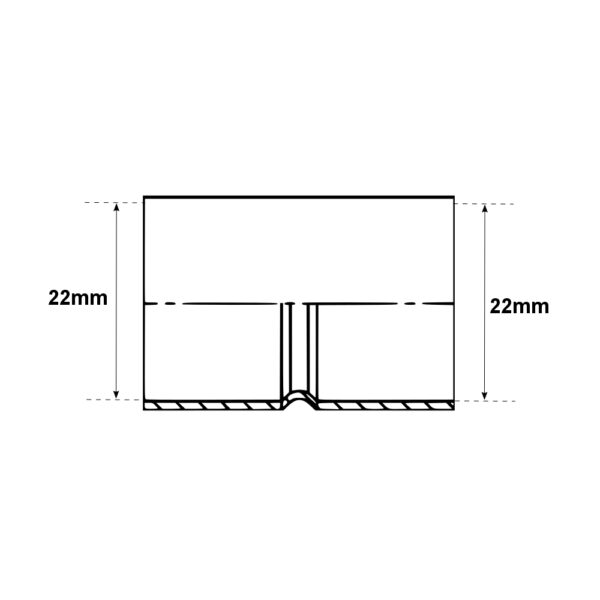 Manicotto a saldare per tubo in rame FF Rame 22-22mm