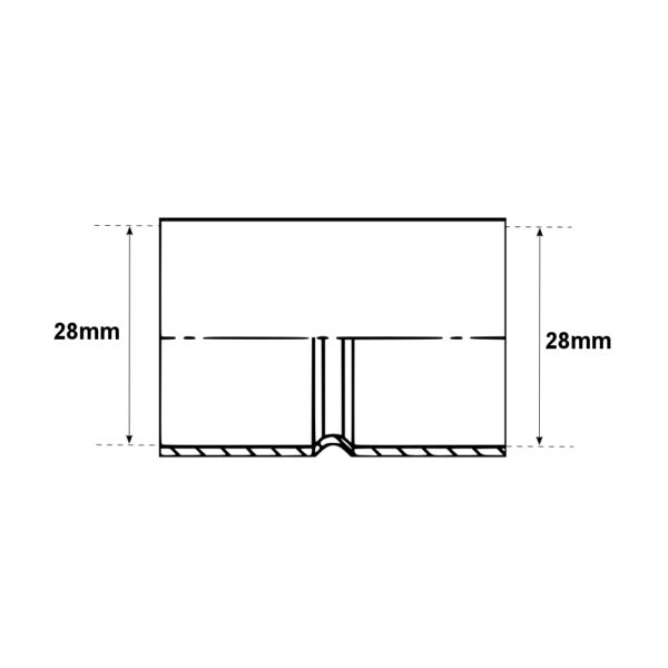 Manicotto A Saldare Per Tubo Rame FF 28mm