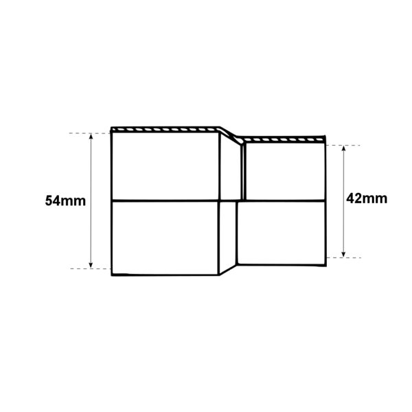 Manicotto Ridotto A Saldare Per Tubo Rame FF 54-42mm