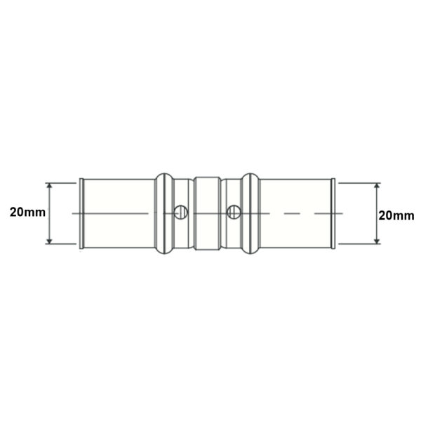 Manicotto Intermedio 20mm – 20mm