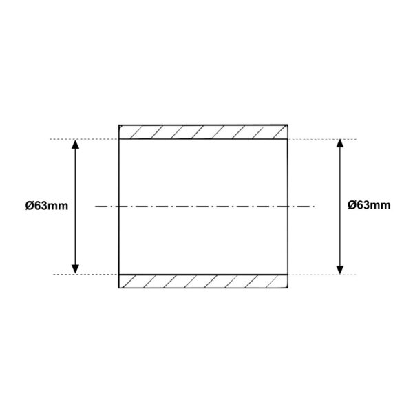 Manicotto in PVC da incollaggio Ø63mm