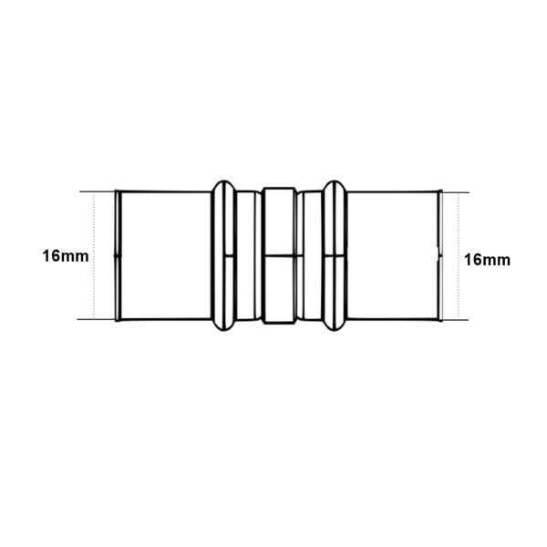 Manicotto Trident FF 16mm per multistrato Acqua e Gas