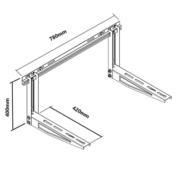 Mensola per climatizzatori esterni Klima Klik 420mm Fischer