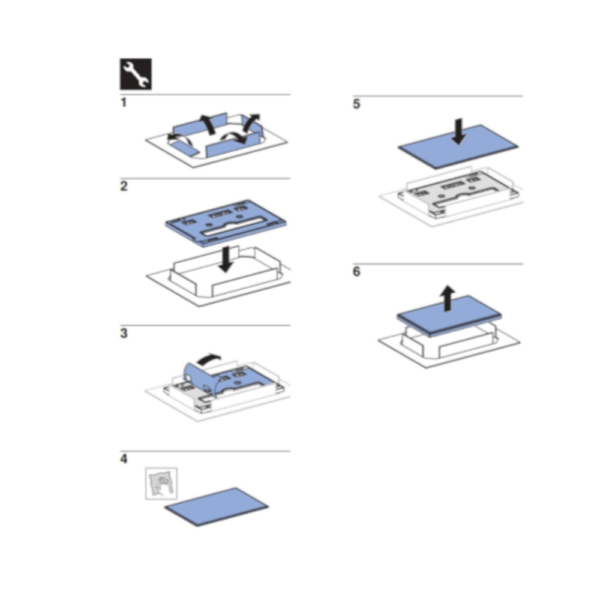 Placca per cassette GEBERIT bianca 73021