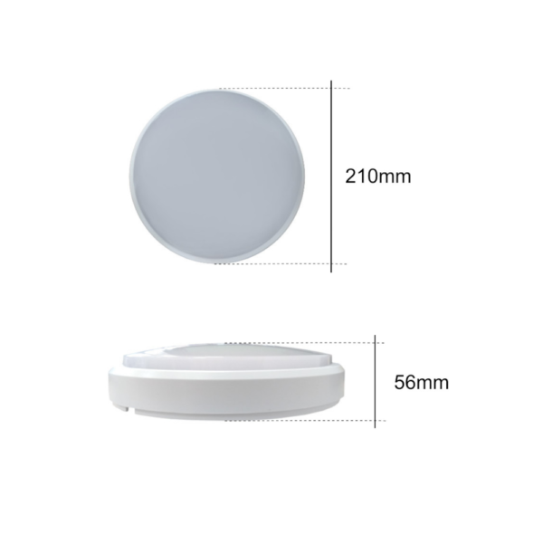 Plafoniera LED rotonda IP44 bianco freddo