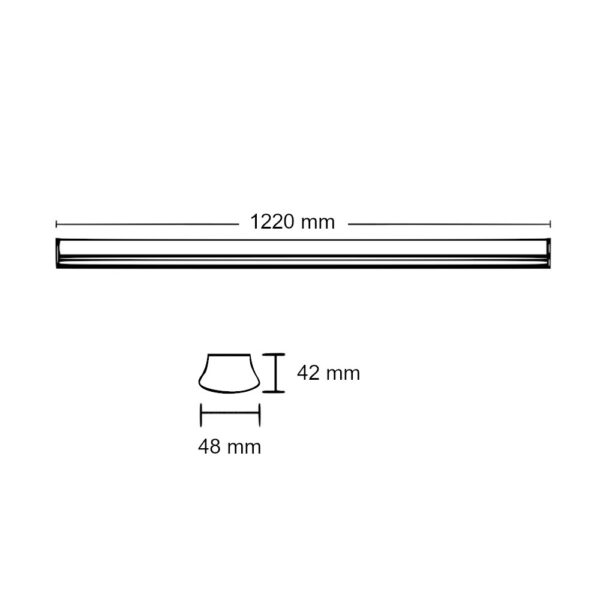 Plafoniera LED tri – proof 36W 1220mm bianco freddo