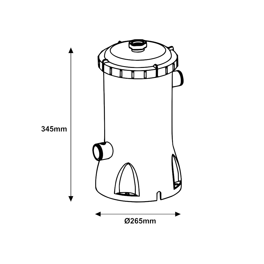 Pompa per piscina con filtro a cartuccia da 3028 L/h - D'Alessandris