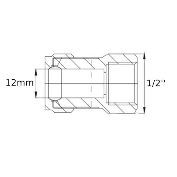 Raccordo A Stringere Per Tubo In Rame F 1/2″ – F 12mm