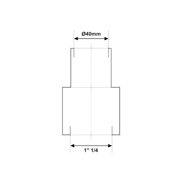 Scheda tecnica Raccordo filettato FF 1"1/4-40mm a saldare PP-R